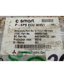 Módulo De Direção Smart Fortwo 2007 - 2014 / A4515456232  