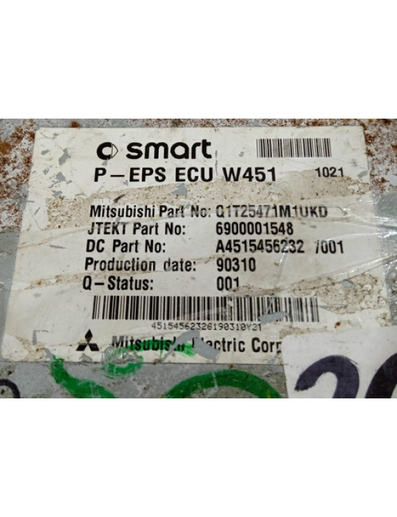 Módulo De Direção Smart Fortwo 2007 - 2014 / A4515456232  