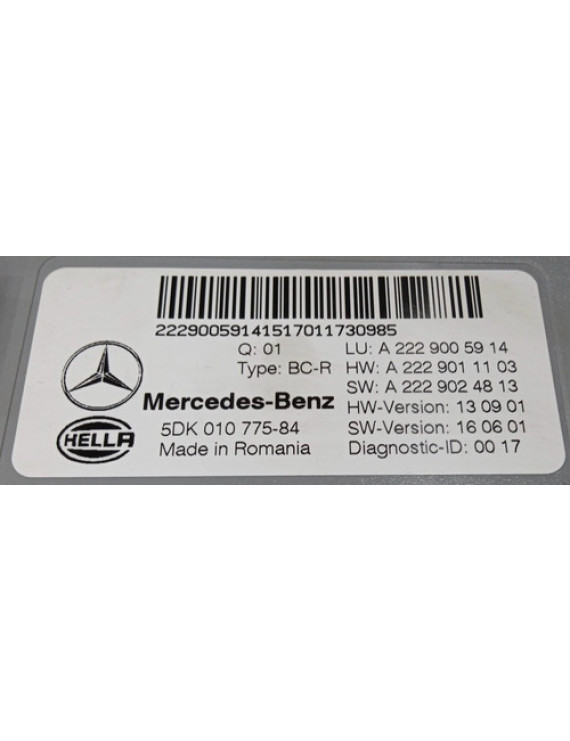 Módulo Bcm Mercedes C180 C200 C300 2.0 15 - 2018 A2229005914