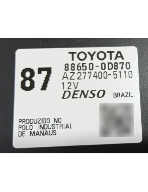 Módulo Conforto Toyota Yaris 2019 - 2022 / 886500d870