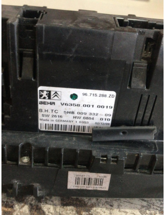 Comando Ar Condicionado Citroen C5 2009 - 2012