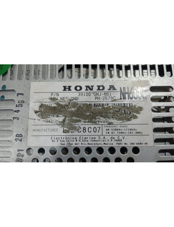 Som Radio Honda Civic 2007 2008 2009 2010 2011