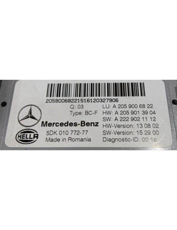 Módulo Bsi Mercedes C180 C200 C300 2.0 2015 - 18 A2059006822