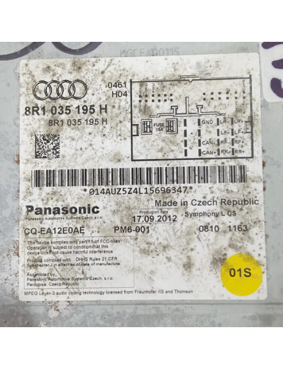 Rádio Multimidia Audi A4 2008  2015 Sem Botão