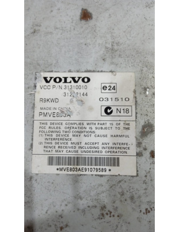 Módulo Amplificador Som Volvo S60 Xc60 2007 - 2016 31310010