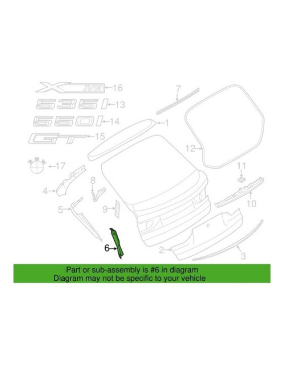 Guarnição Porta Malas Inferior Direita Bmw 535 550 2012