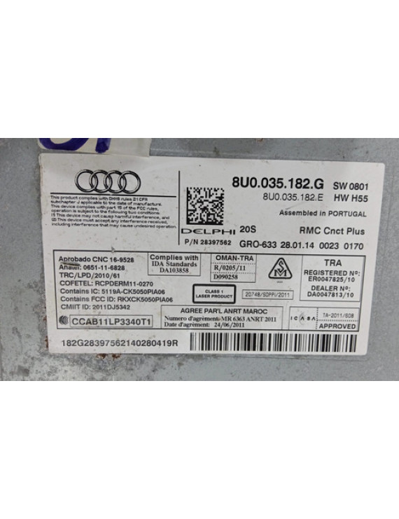 Rádio Audi Q3 2013 2014 2015 2016    